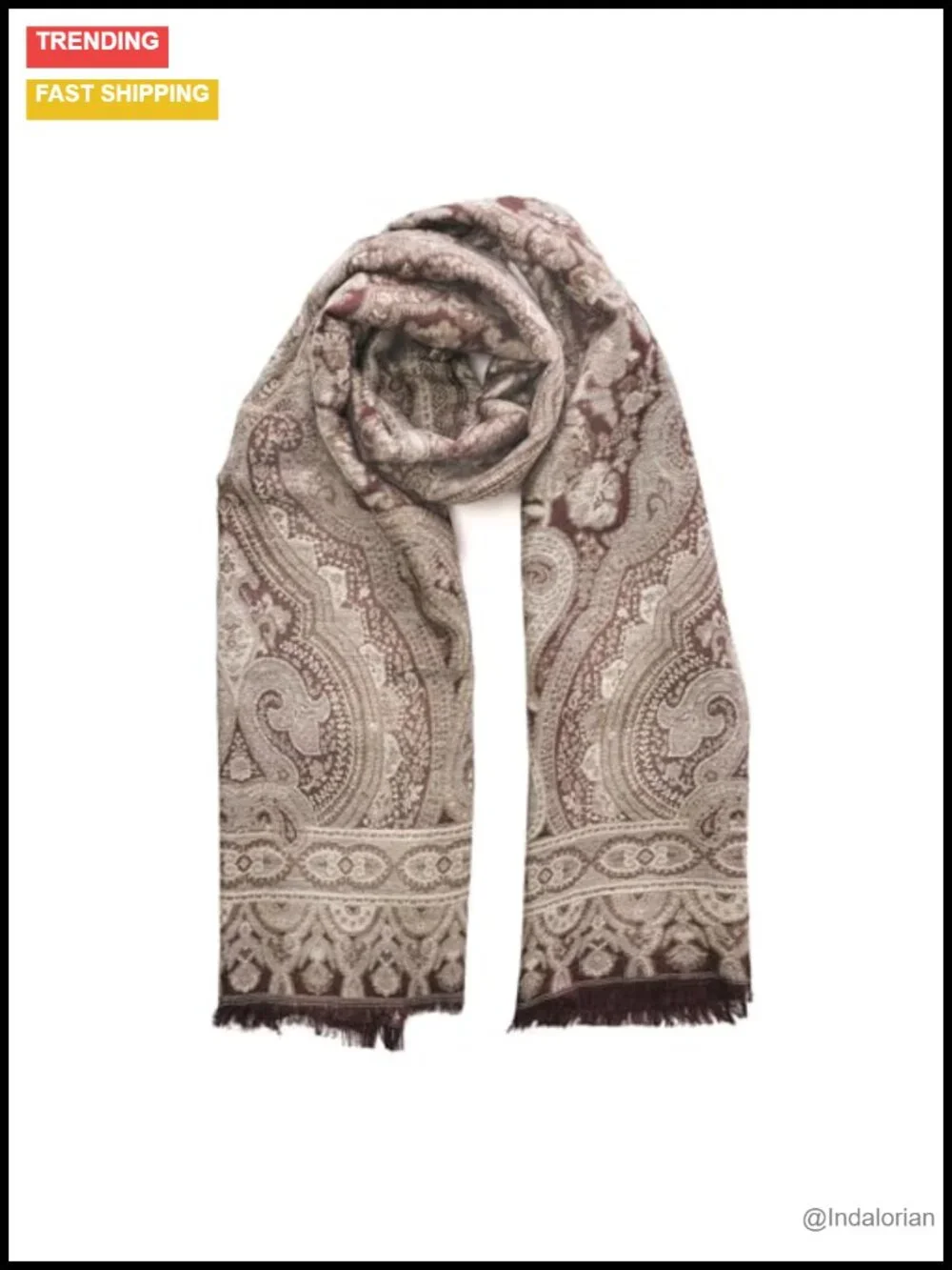 Elegant Long Shawl Scarf for Women - Lightweight Viscose from Bamboo